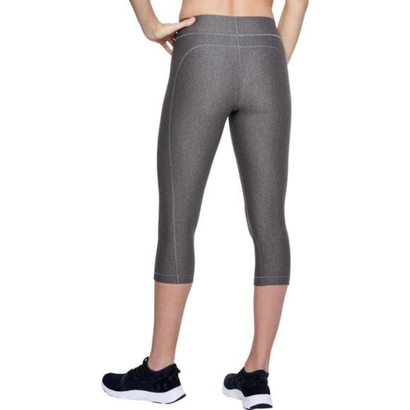 Under Armour Womens HeatGear Armour Capri Leggings, Gray, SIZE XS - Picture 2 of 3